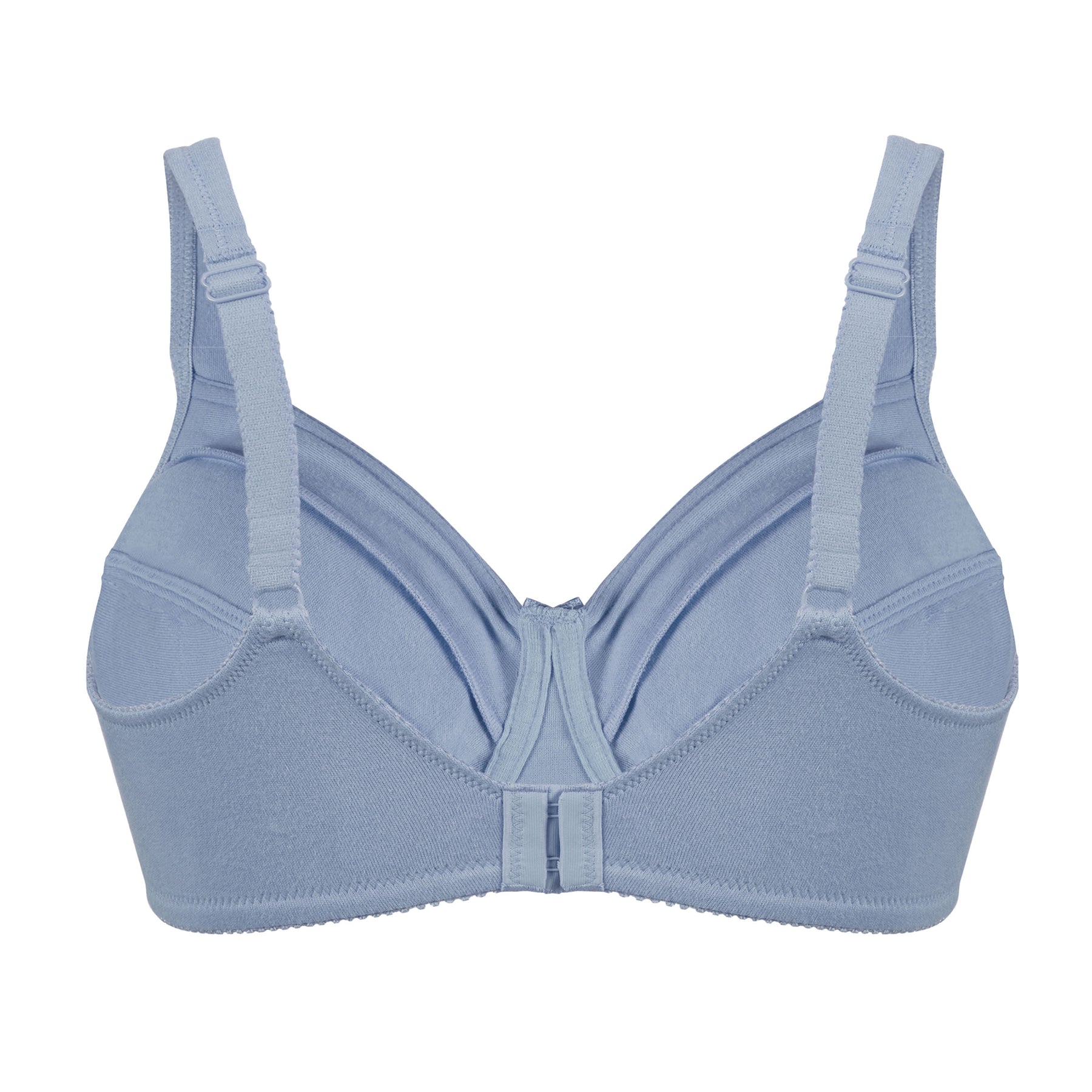 Satin Trim Wireless Cotton Bra with Unlined Cups