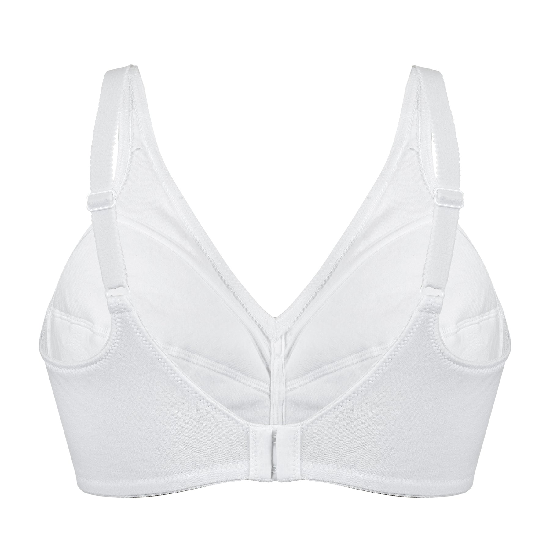 Floral Trim Wireless Cotton Bra with Lightly-Lined Cups