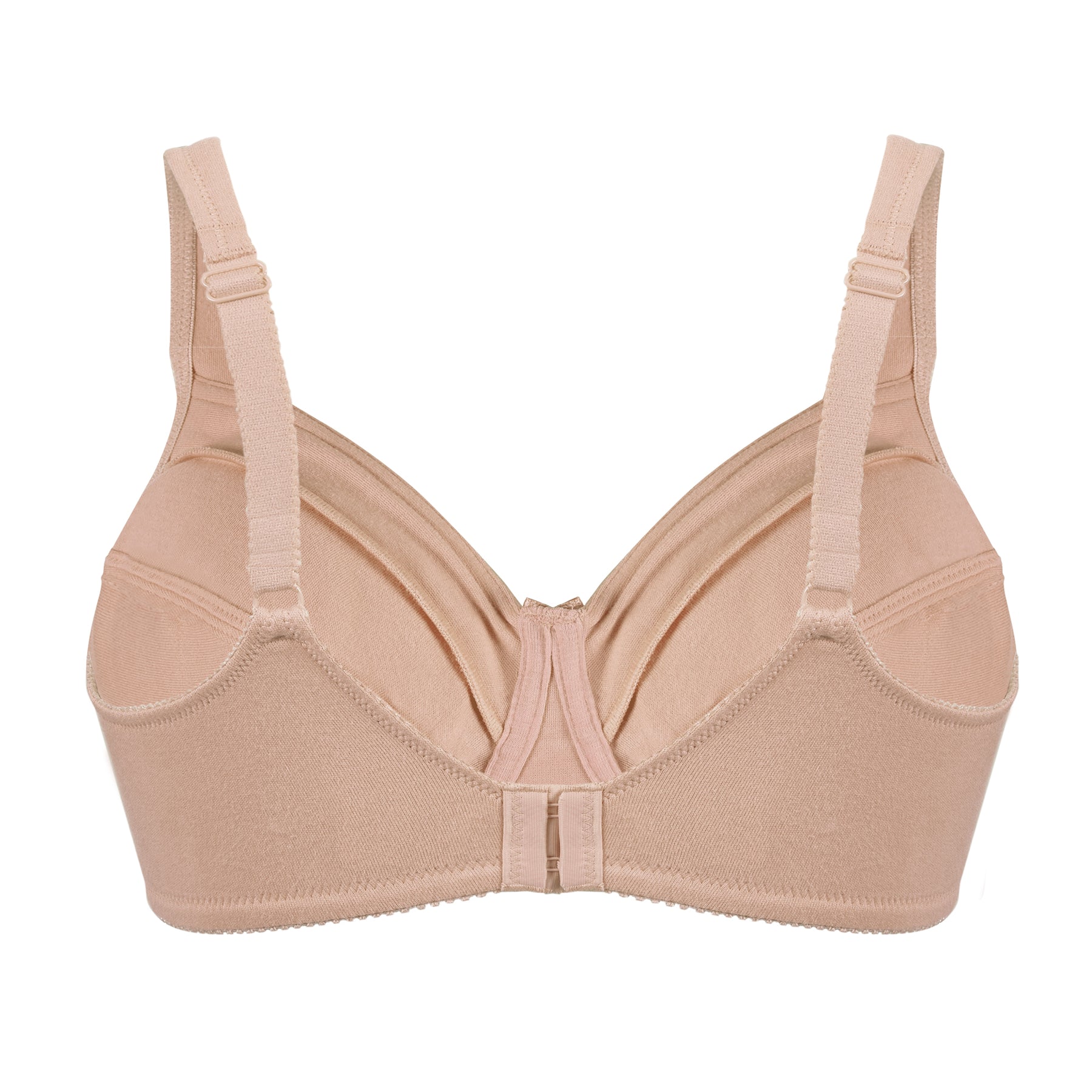 Satin Trim Wireless Cotton Bra with Unlined Cups