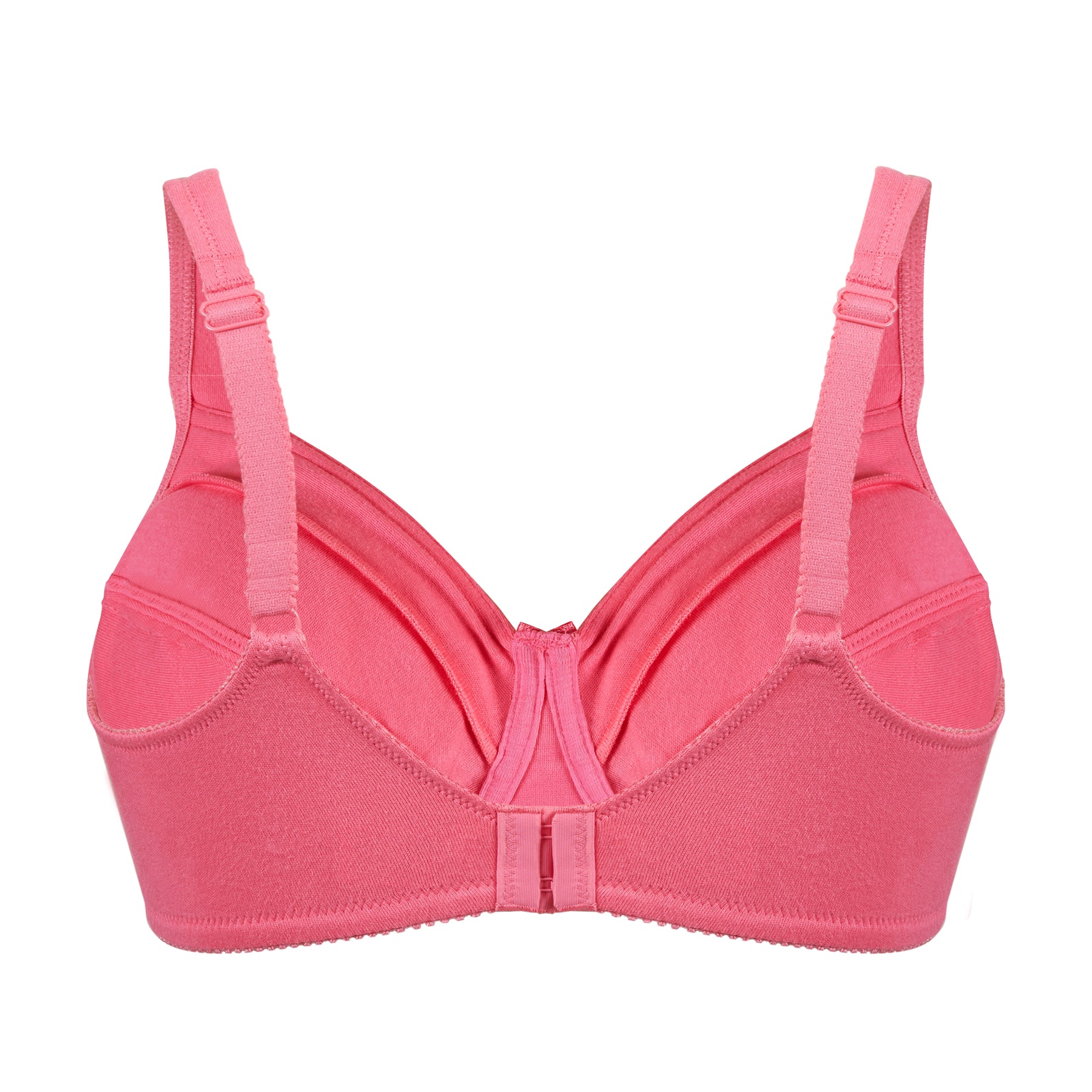 Satin Trim Wireless Cotton Bra with Unlined Cups