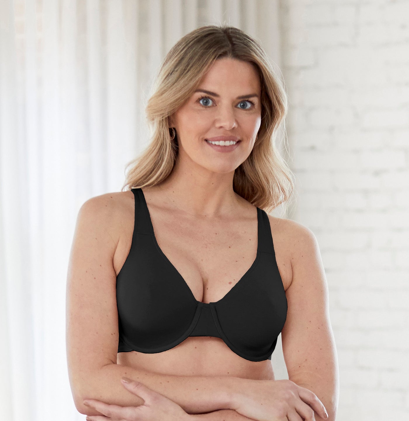 Cotton Stretch Medium Support T-Shirt Bra, Seamless Cups, Underwire - 5000100