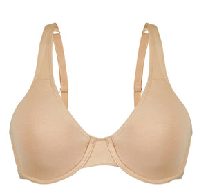 Everyday Unlined Cotton Stretch T-Shirt Bra with Underwire Support