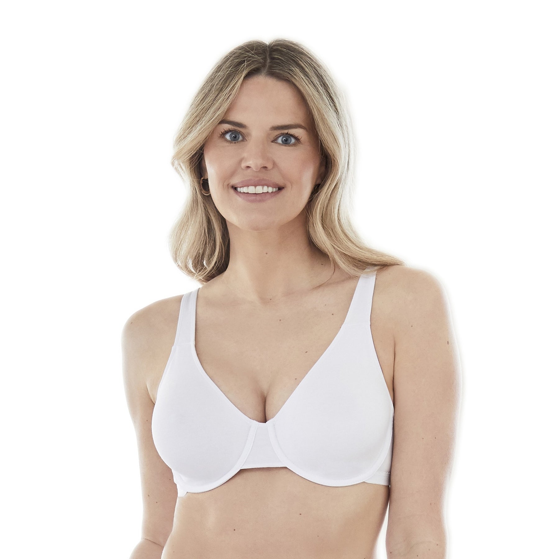 Everyday Unlined Cotton Stretch T-Shirt Bra with Underwire Support