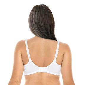 Floral Trim Wireless Cotton Bra with Lightly-Lined Cups