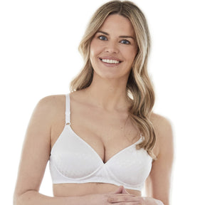 Patterned Wireless Cotton Bra with Light Padding