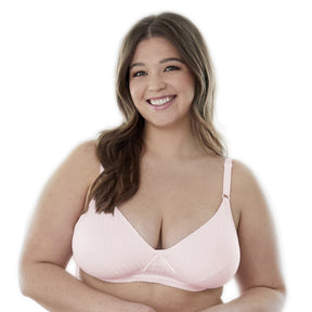 Striped Wireless Cotton Bra with Lightly-Lined Cups