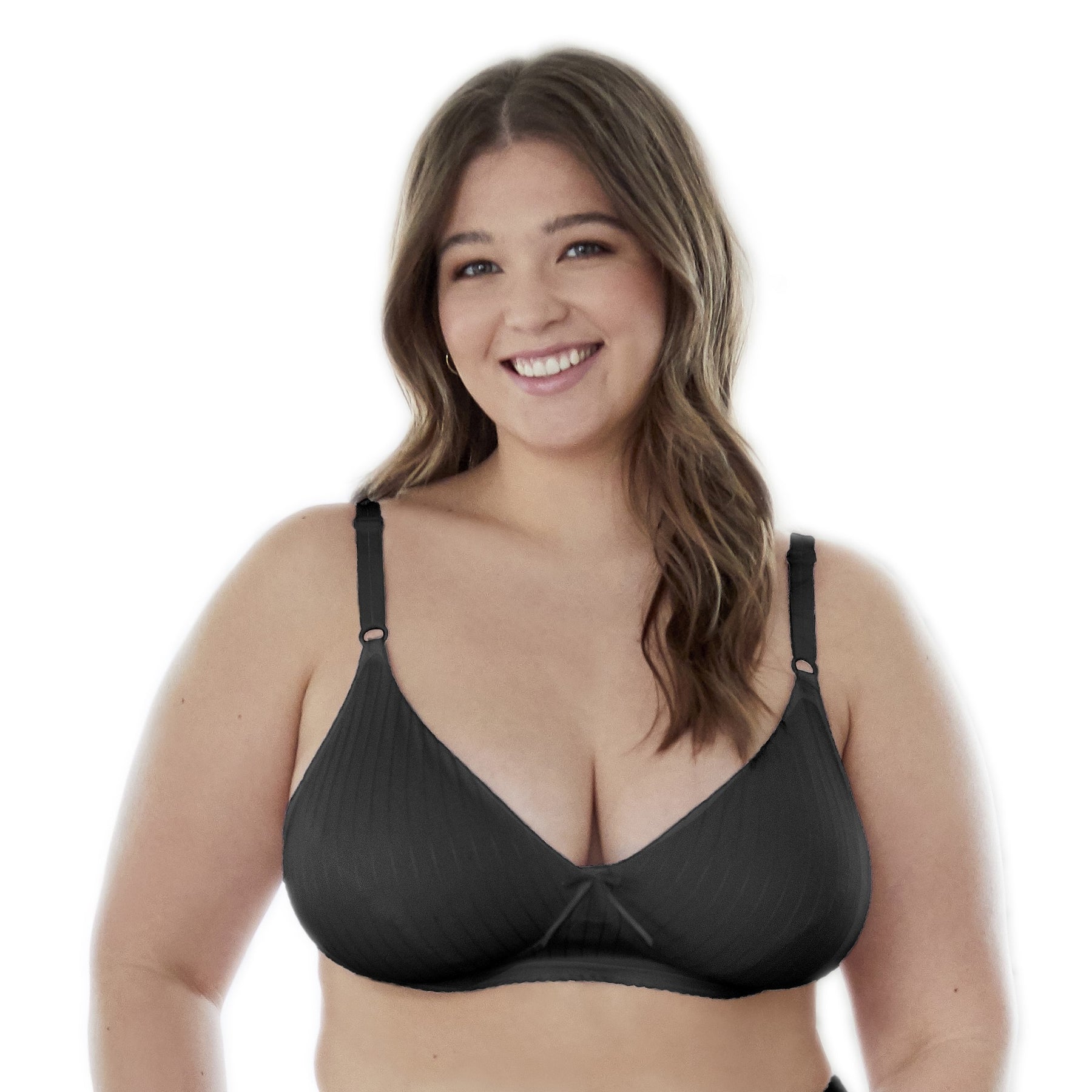 Striped Wireless Cotton Bra with Lightly-Lined Cups