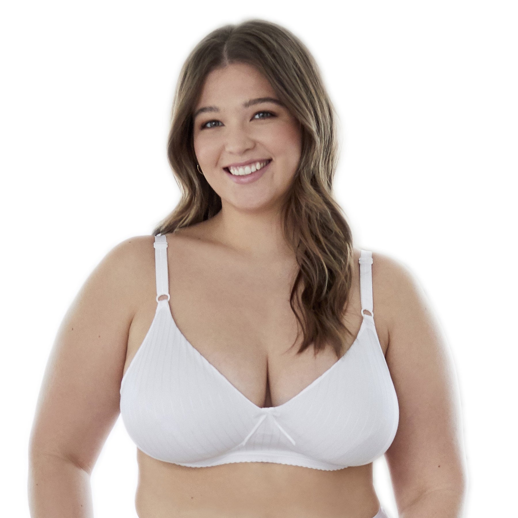 Striped Wireless Cotton Bra with Lightly-Lined Cups