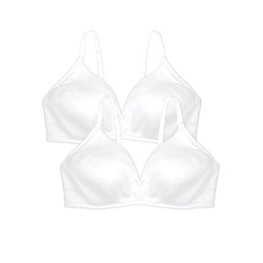 Cotton Wireless Bra with lightly lined cups, 2-Pack