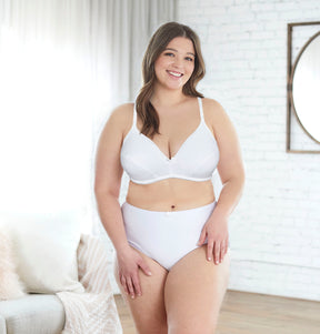 Cotton Wireless Bra with lightly lined cups, 2-Pack