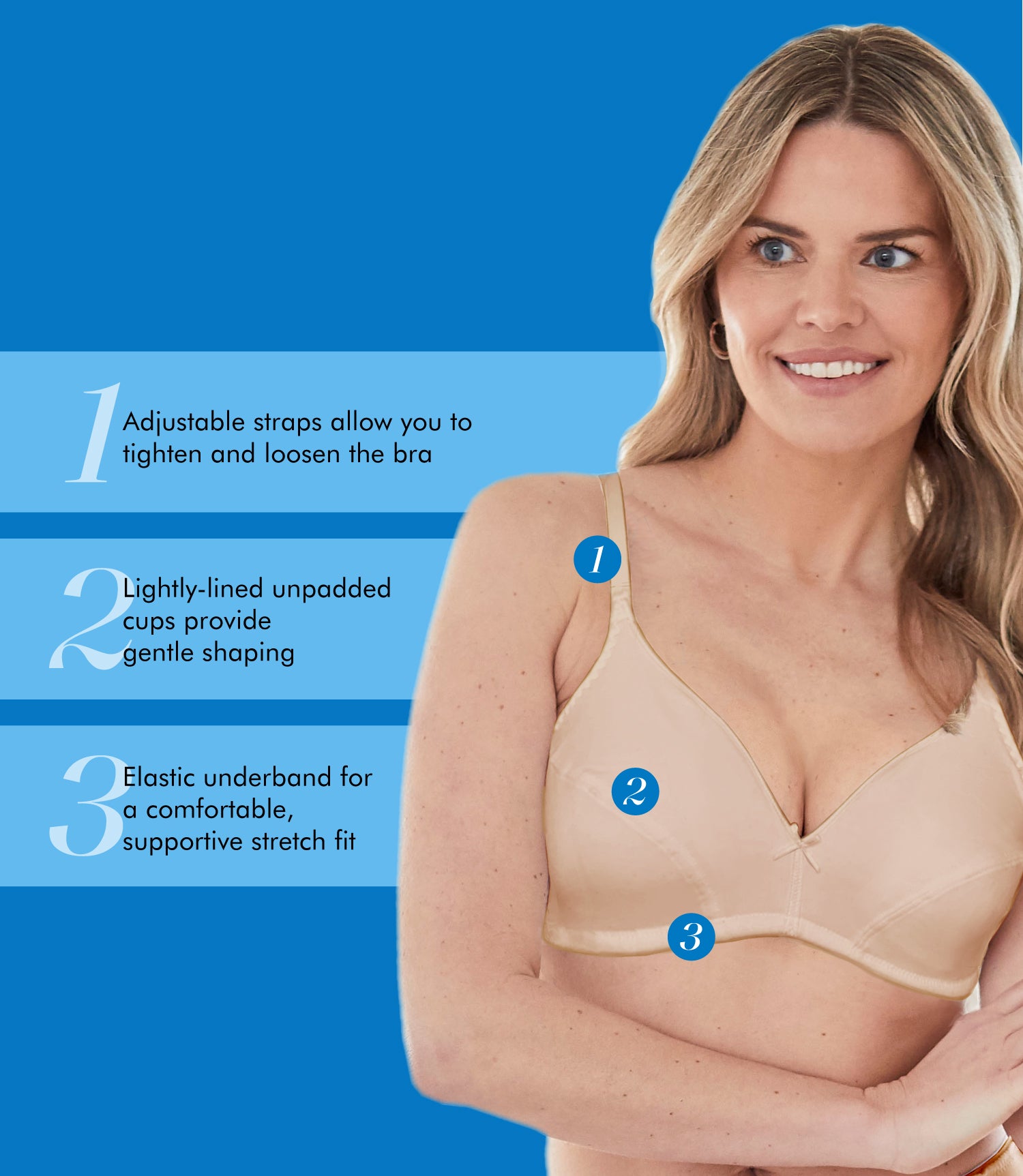 Cotton Wireless Bra with Lightly Lined Cups