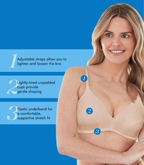 Cotton Wireless Bra with Lightly Lined Cups