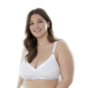 Comfortable Unlined Wireless Cotton Bra with Front Closure