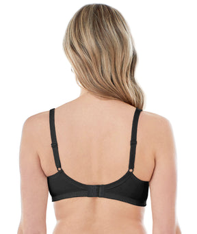 Comfortable Wireless Cotton Bra with Unlined Seamed Cups