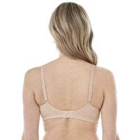 Comfortable Wireless Cotton Bra with Unlined Seamed Cups