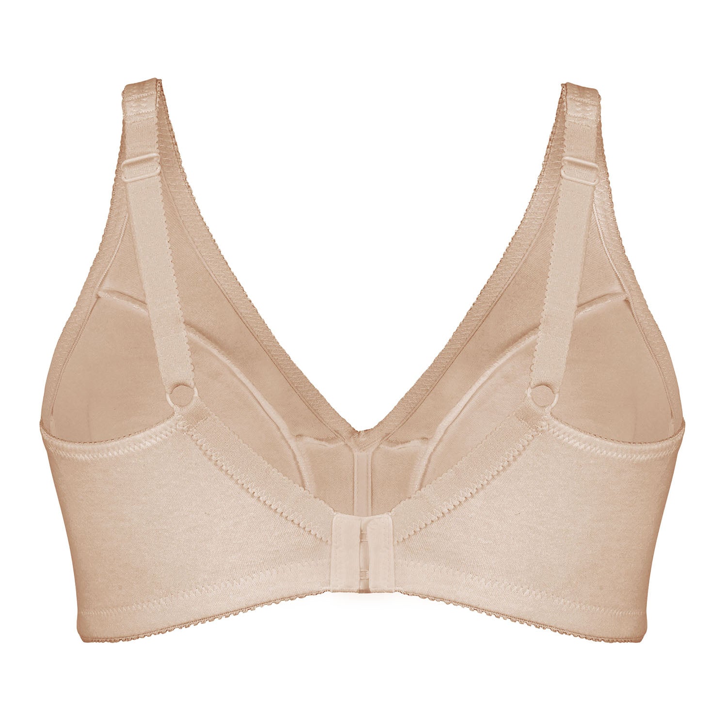 Comfortable Wireless Cotton Bra with Unlined Seamed Cups