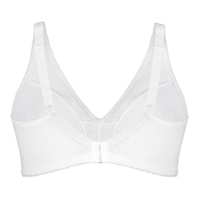 Comfortable Wireless Cotton Bra with Unlined Seamed Cups