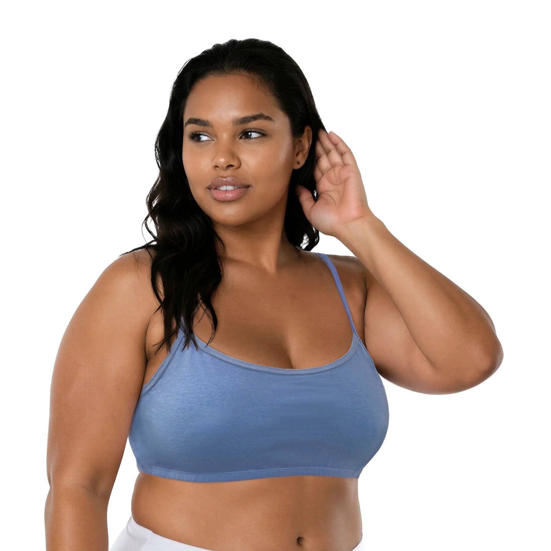 Spaghetti Strap Cotton Comfort Bra, 3-Pack