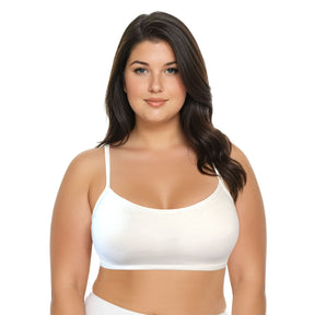 Spaghetti Strap Cotton Comfort Bra, 3-Pack