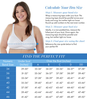 Floral Trim Wireless Cotton Bra with Lightly-Lined Cups