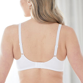 Satin Trim Wireless Cotton Bra with Unlined Cups