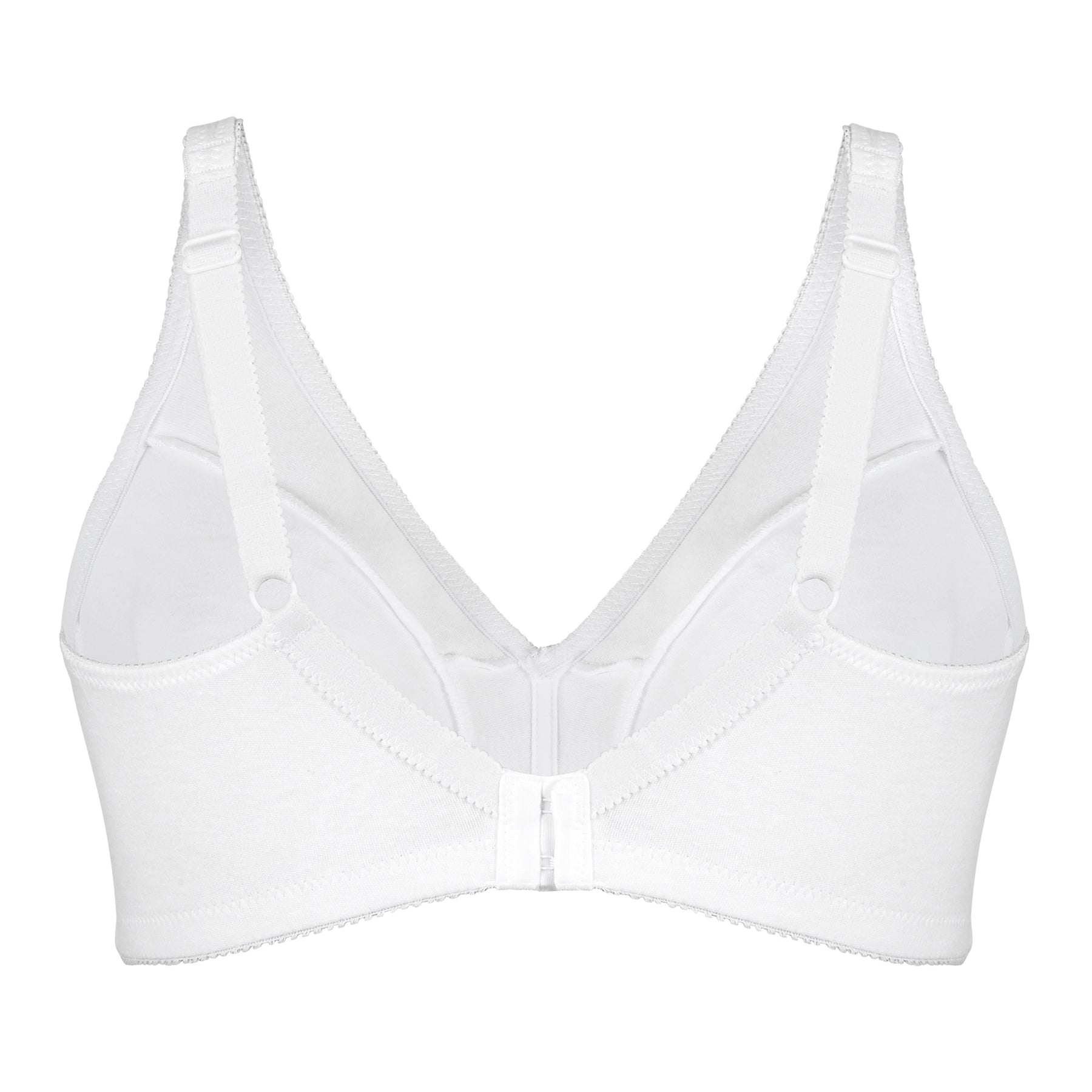 Comfortable Wireless Cotton Bra with Unlined Seamed Cups