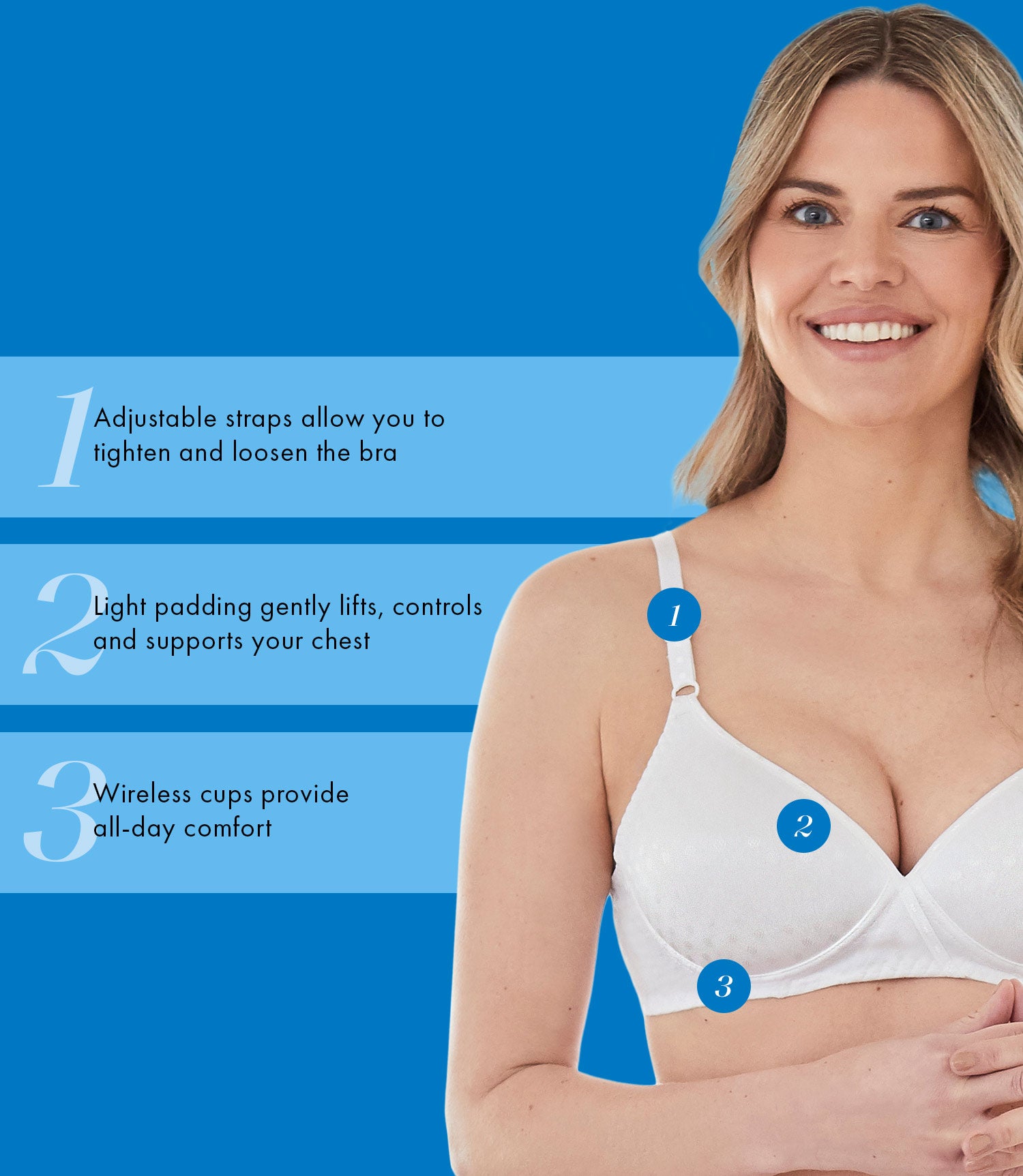 Cotton Soft Cup Medium Support Bra, Wireless - 6238