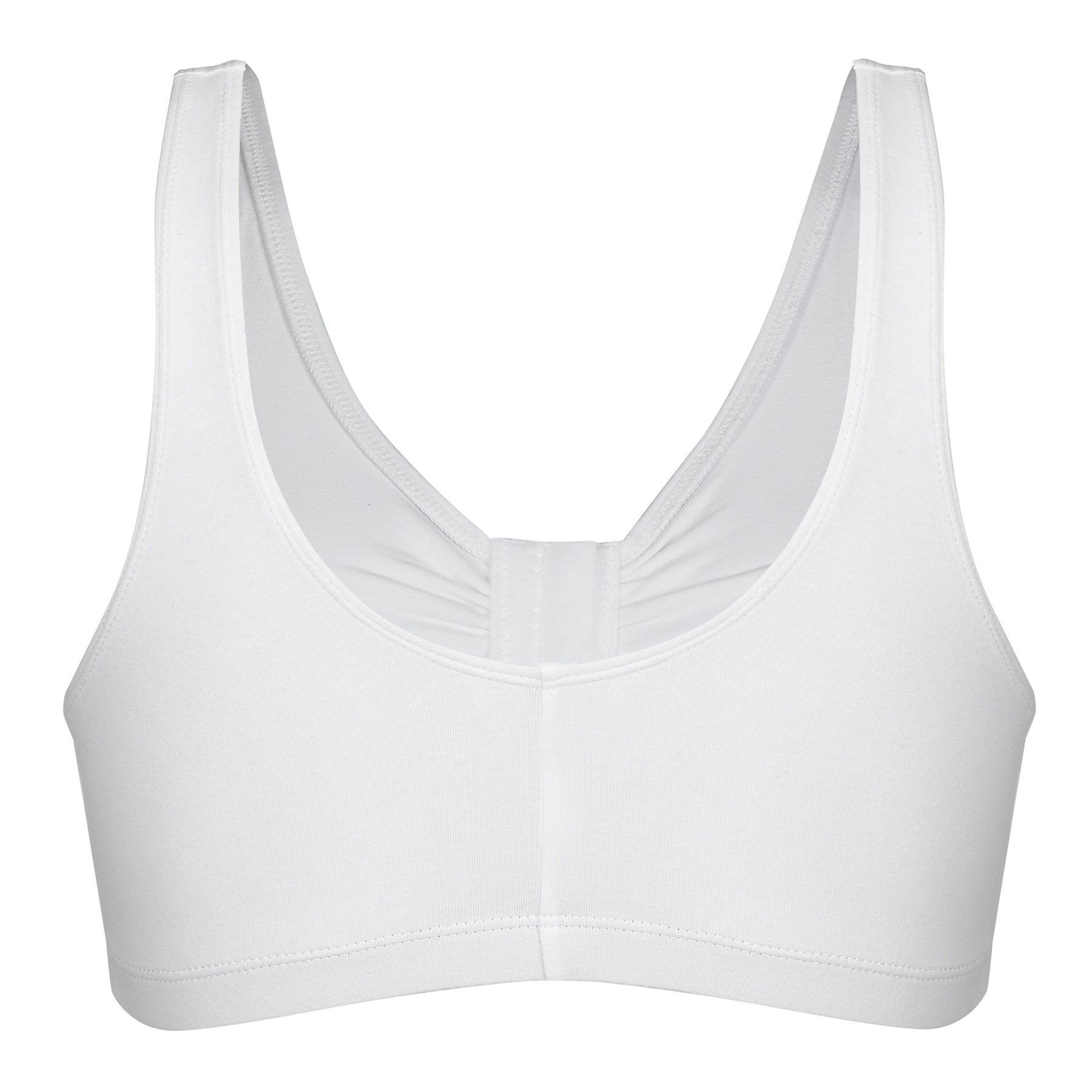 Women's Bestform 5006014 Comfort Cotton Blend Front Close Sports Bra (White  40)
