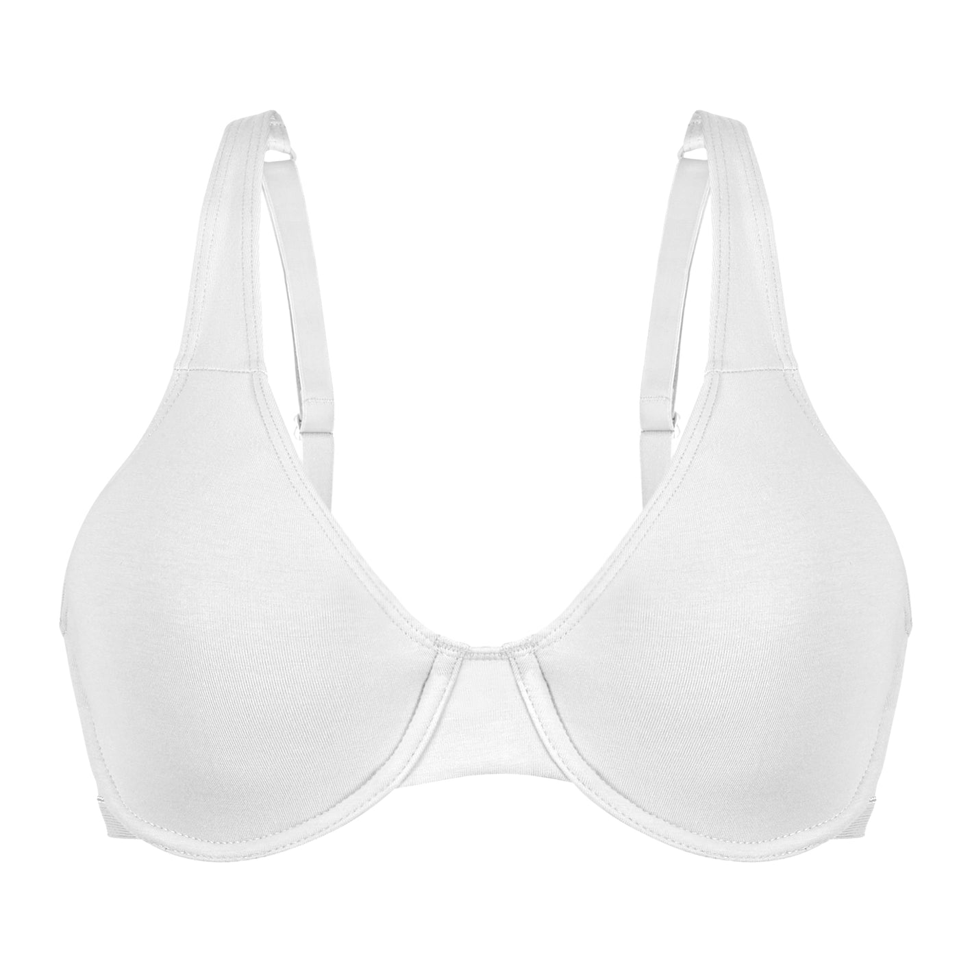 Cotton Stretch Medium Support TShirt Bra, Seamless Cups, Underwire