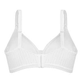 Striped Wireless Cotton Bra with Lightly-Lined Cups